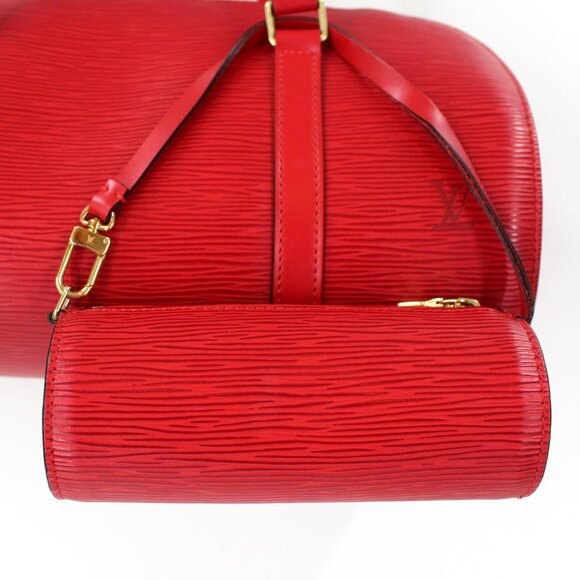 Louis Vuitton Soufflot Shoulder Epi Leather Castilean Red Pochette LV Barrel Bag - Picture 6 of 10